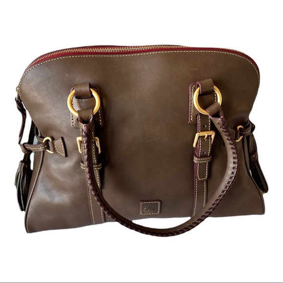 Dooney & Bourke Handbags - Dooney & Bourke Florentine Leather Domed Buckle Satchel Elephant Color (NWT)